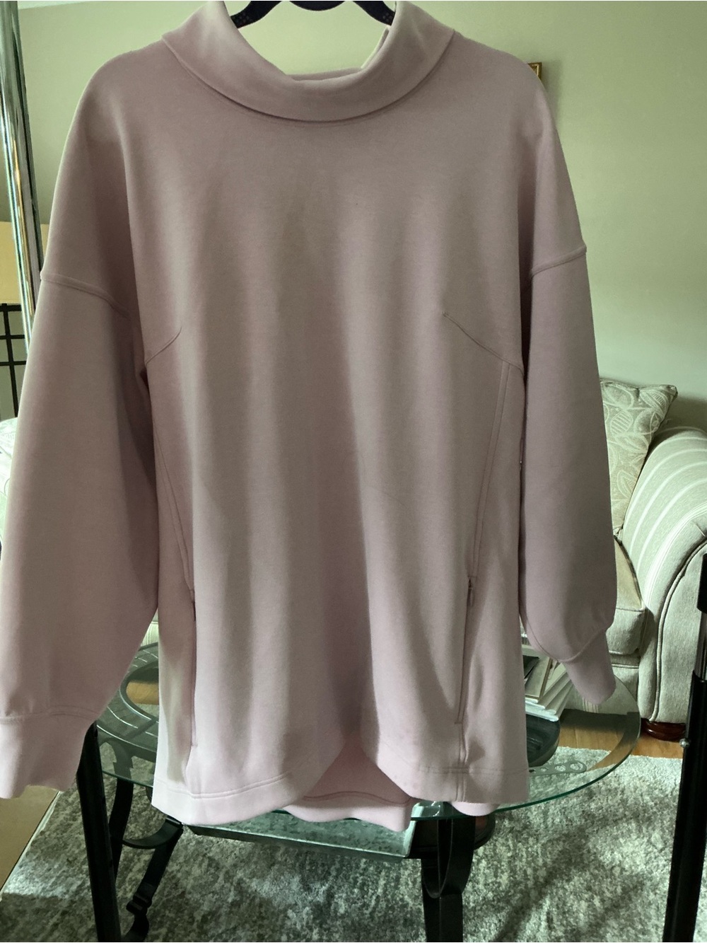 lululemon athletica Light Pink Turtleneck Pullover